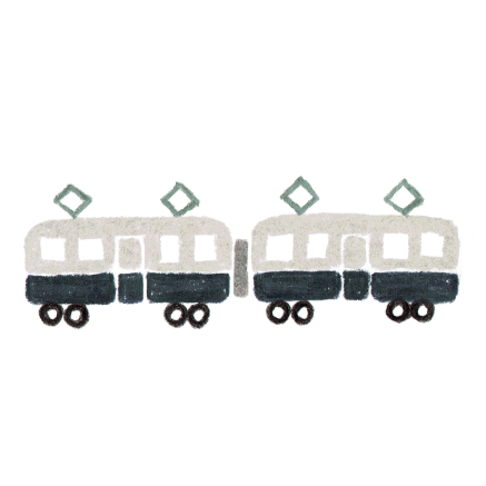 アクセスのアイコンイラストで電車のイラストを使います。